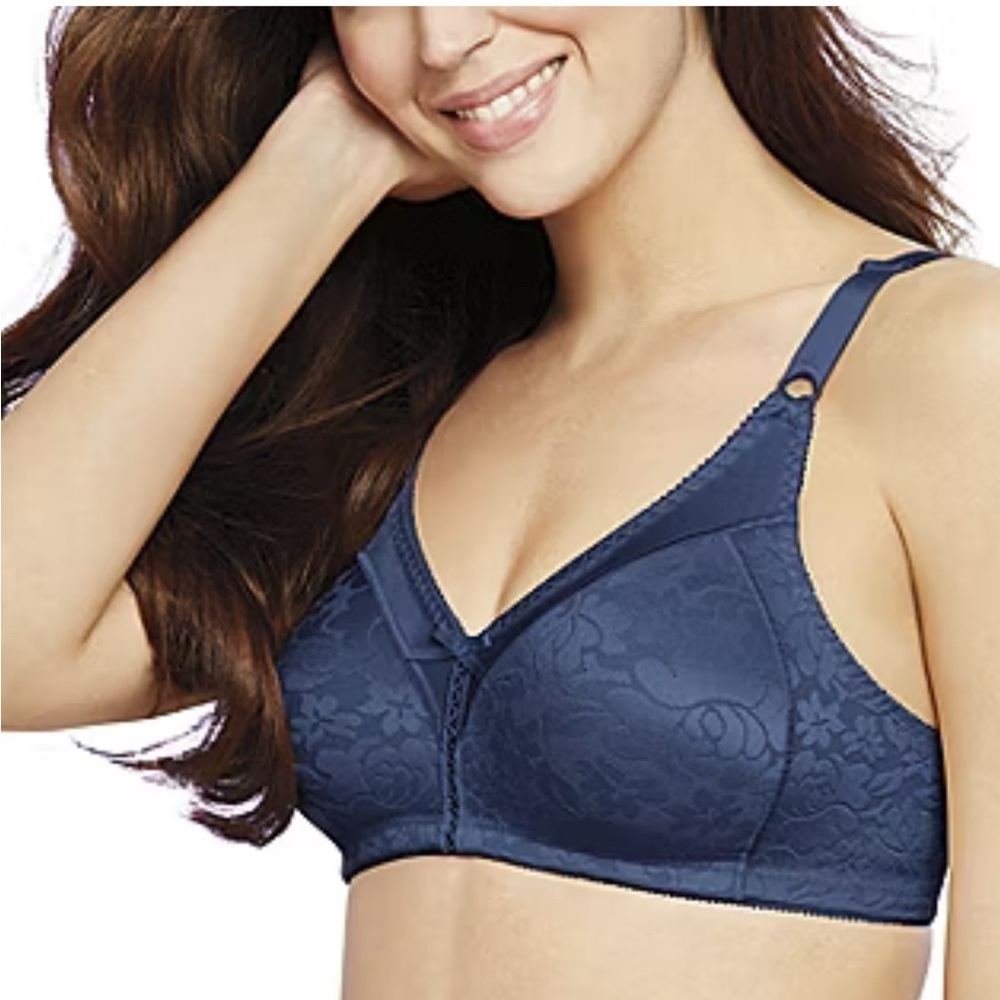 Bali Double Support® Spa Closure® Comfort-U Bra (3372) | Size 34B| Navy